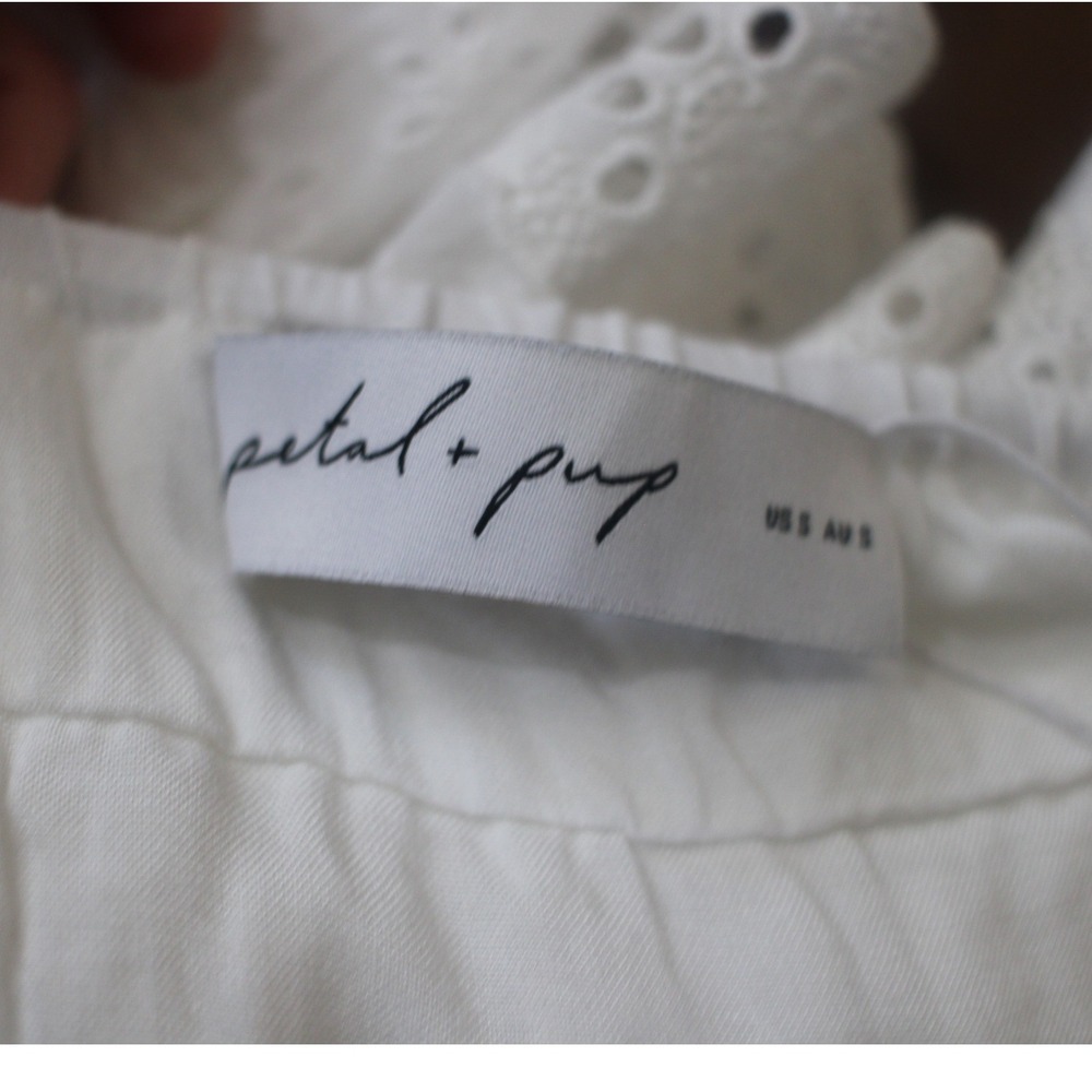Petal and Pup White Eyelet Tiered Ruffle Lace Tank Top NWT Size S - Picture 5 of 9